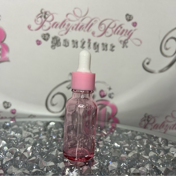 20ml pink dropper glass bottle travel skincare hair care storage makeup liquid - Picture 9 of 9